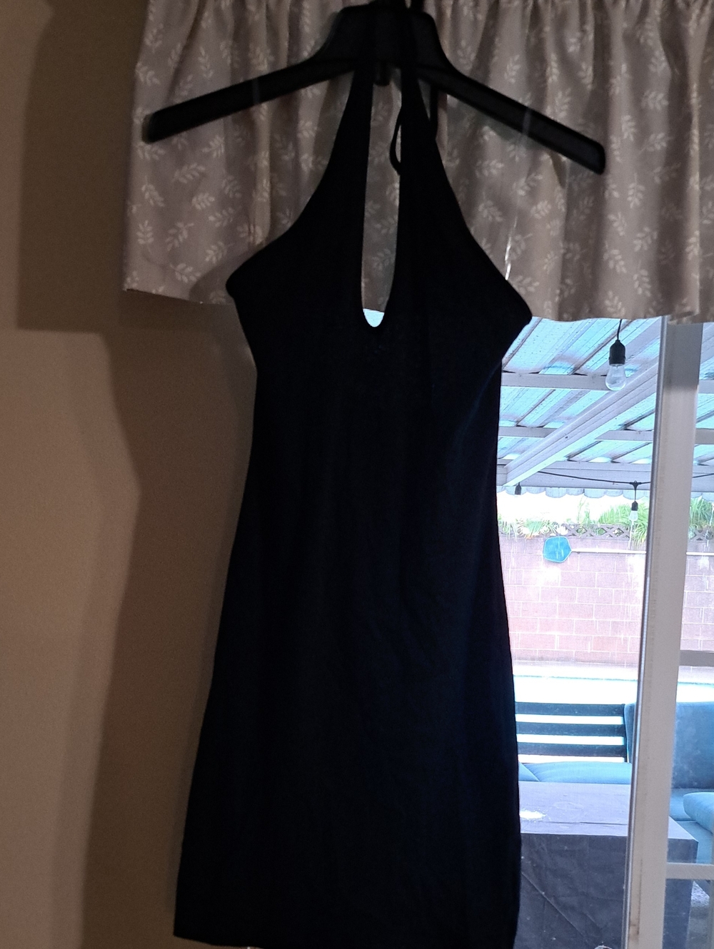 wild fable Black One-Shoulder Halter Mini Dress